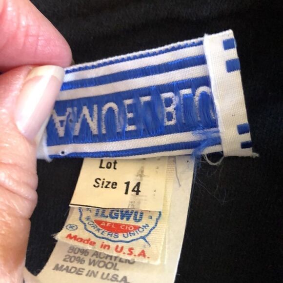 Vintage Samuel Blue Black Knit Dress - Picture 8 of 15